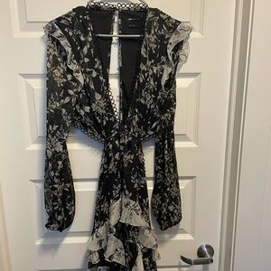 Asos design long sleeve floral dress